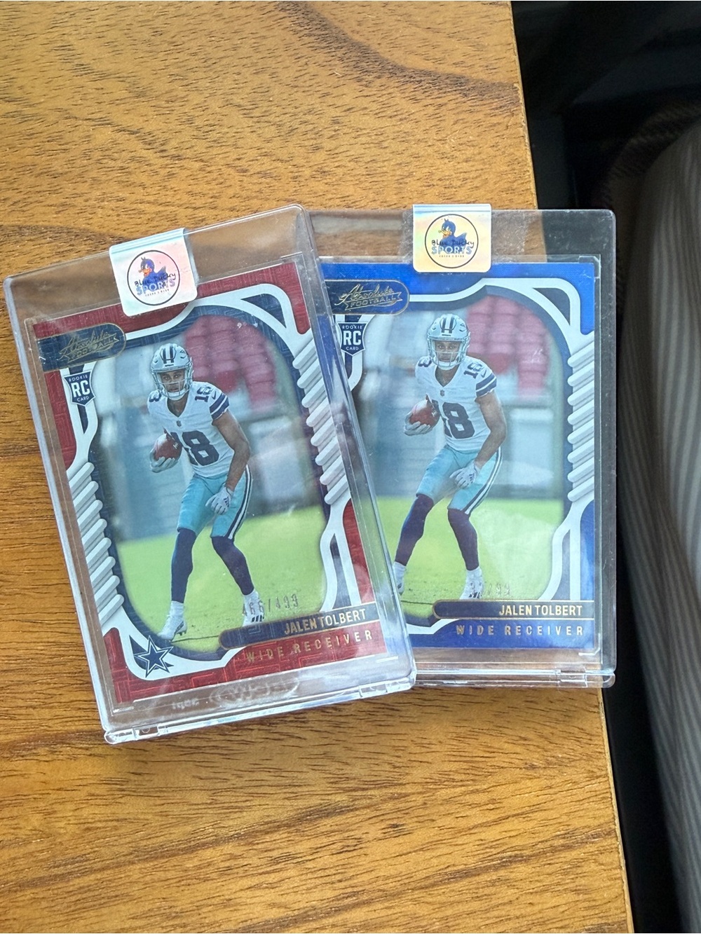 Taken Tolbert numbered rookie cards